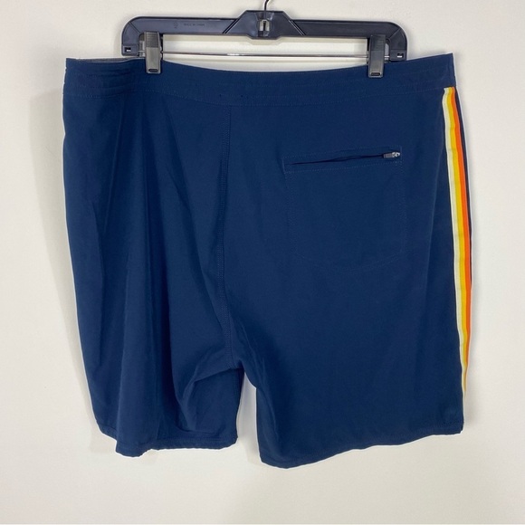Williams Brothers Ski & Sports Retro Stripe Swim Trunks Performance - Picture 2 of 3